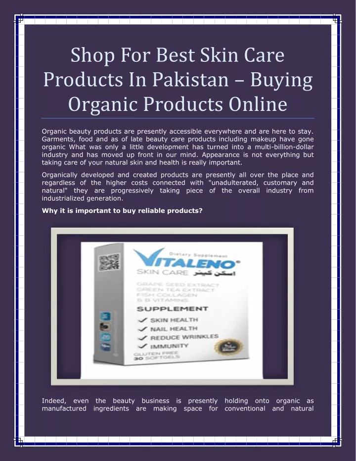 shop for best skin care products in pakistan