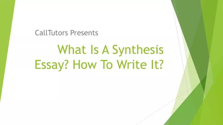 what is a synthesis essay how to write it