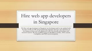 hire web app developers in singapore