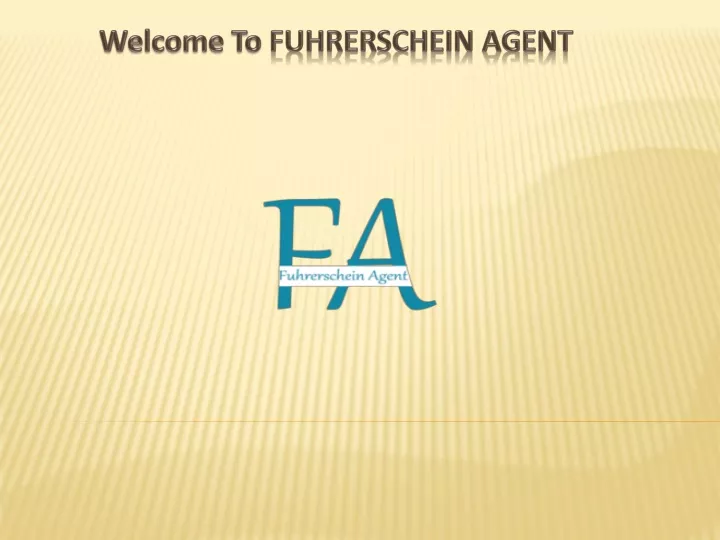 welcome to fuhrerschein agent