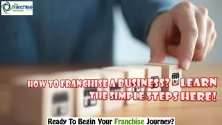 how to franchise a business learn the simple