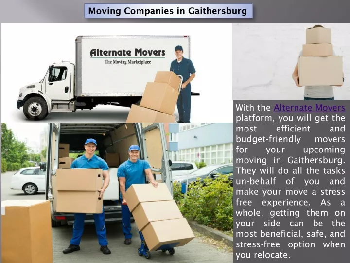 moving companies in gaithersburg