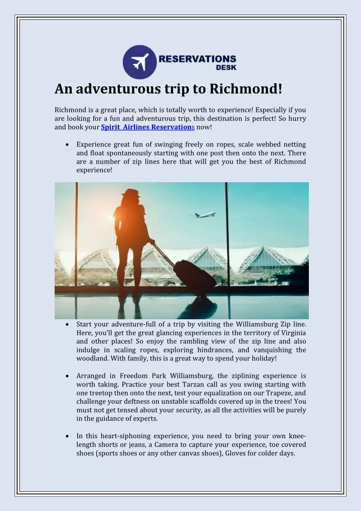 an adventurous trip to richmond richmond