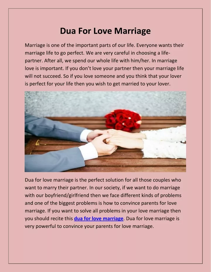 dua for love marriage