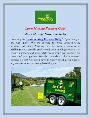 lawn mowing ferntree gully
