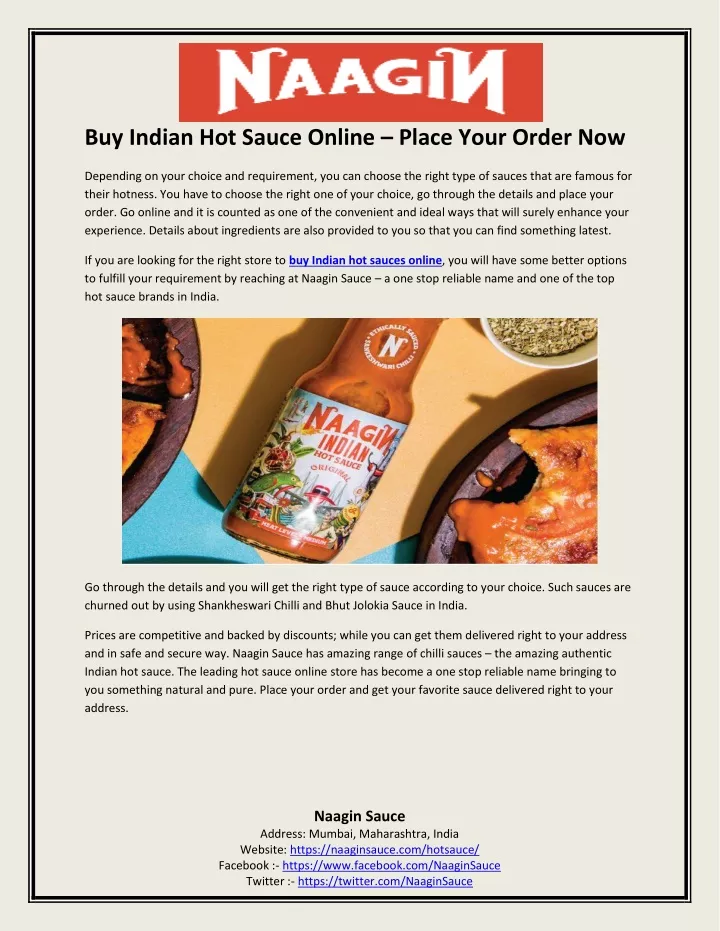 buy indian hot sauce online place your order now
