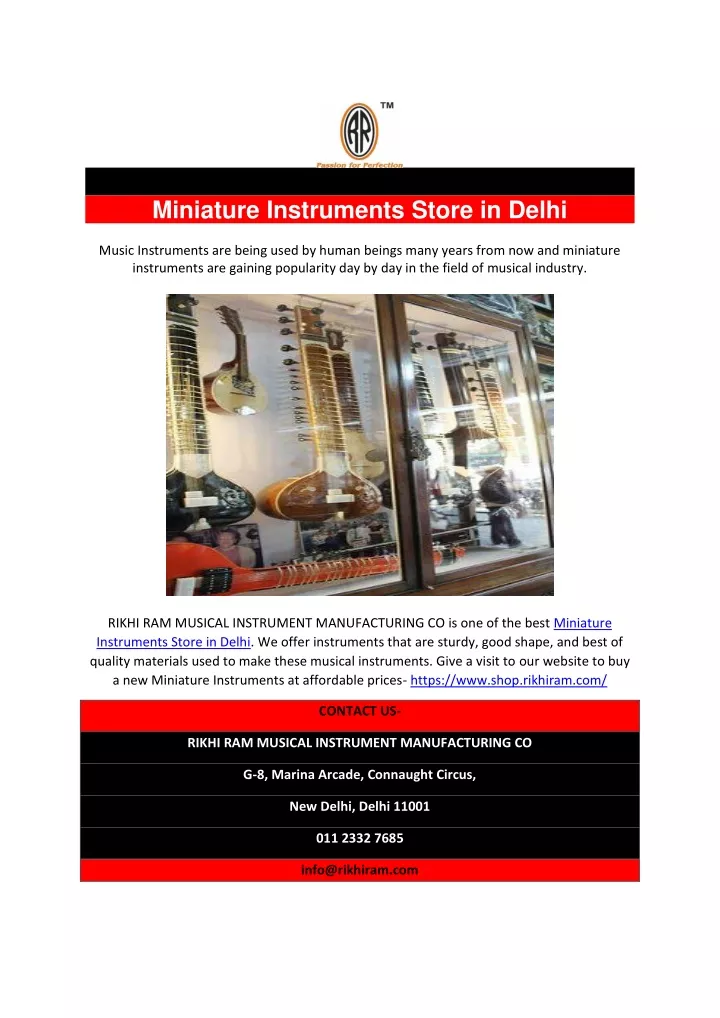 miniature instruments store in delhi music