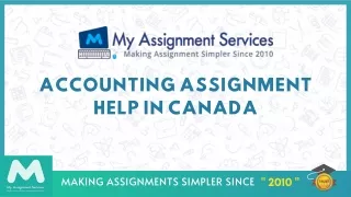Accounting Assignment Help in Canada