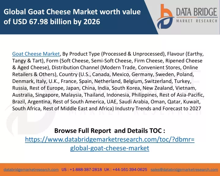 global goat cheese market worth value