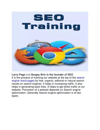 Search engine optimization and it's future
