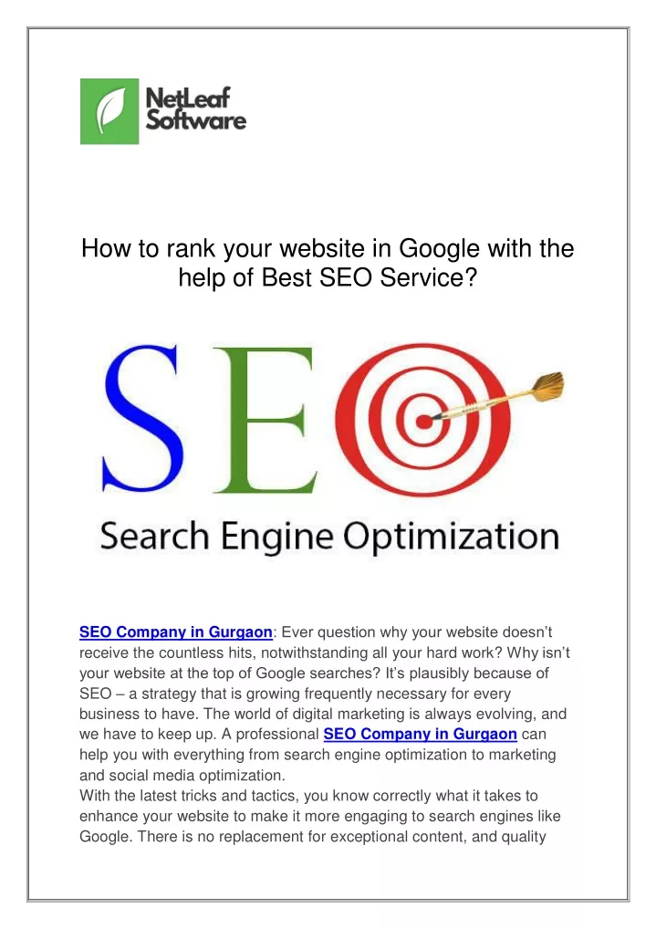 how to rank your website in google with the help