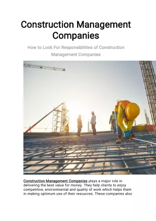 Construction Management Companies