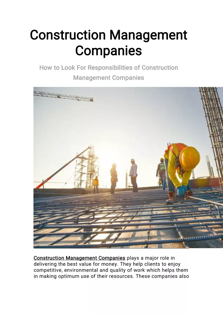 construction construction management companies