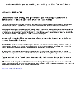 An immutable ledger for tracking and retiring certified Carbon Offsets