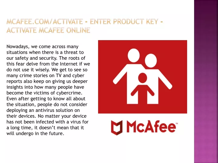 mcafee com activate enter product key activate mcafee online