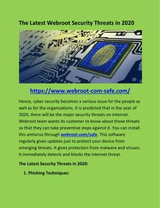 the latest webroot security threats in 2020