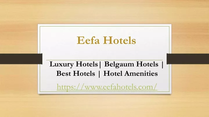 eefa hotels