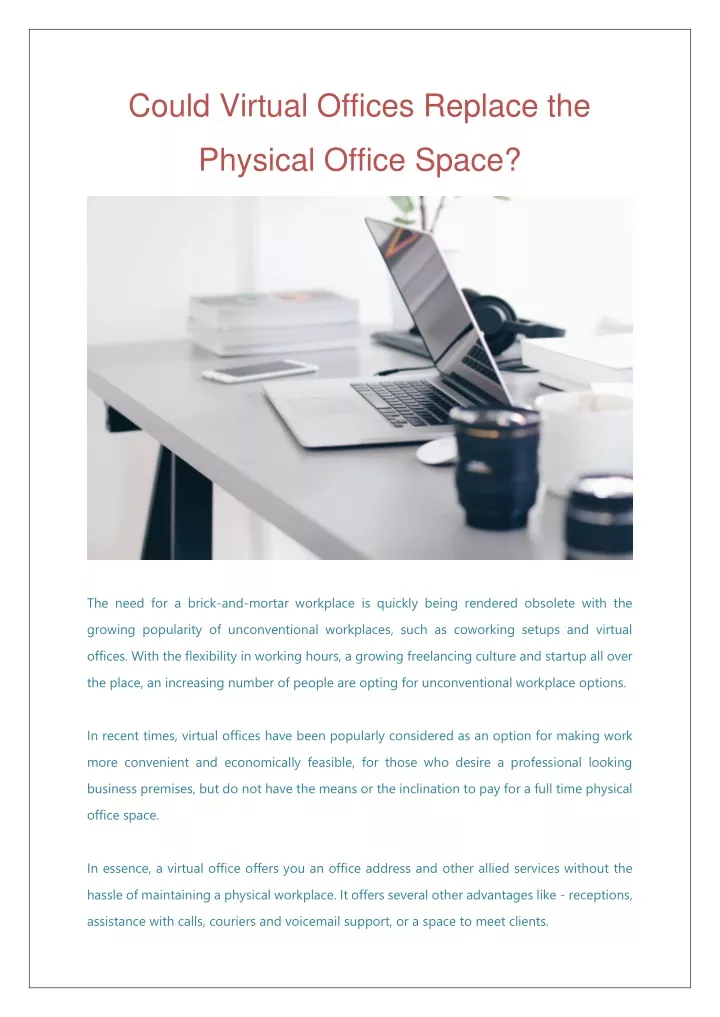 could virtual offices replace the