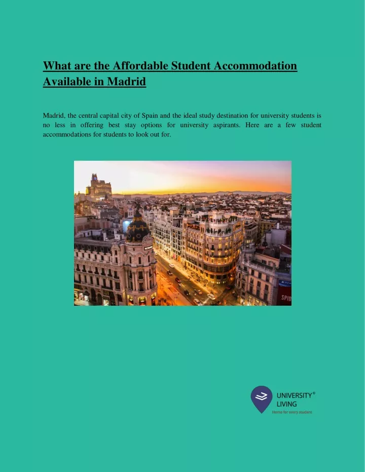 what are the affordable student accommodation