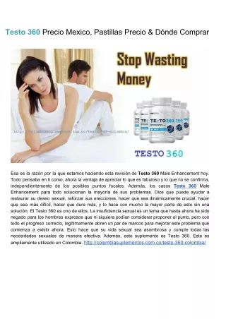 Testo 360 Precio Mexico, Pastillas Precio & Dónde Comprar