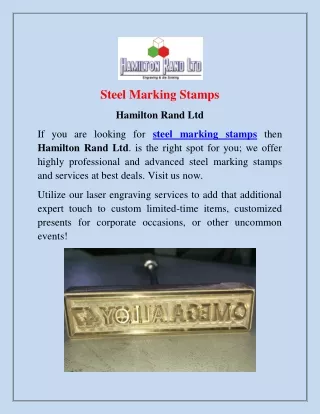 steel marking stamps