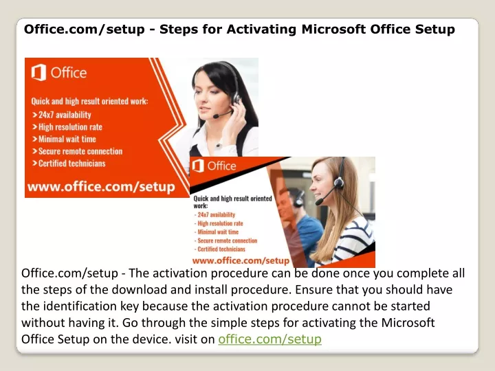 office com setup steps for activating microsoft office setup