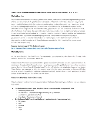 smart contracts market analysis growth