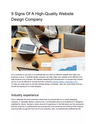 9 Signs Of A High-Quality Website Design Company