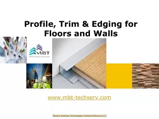 Profiles for Floors and Walls by MBT
