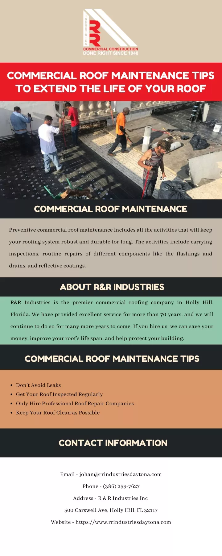 commercial roof maintenance tips to extend