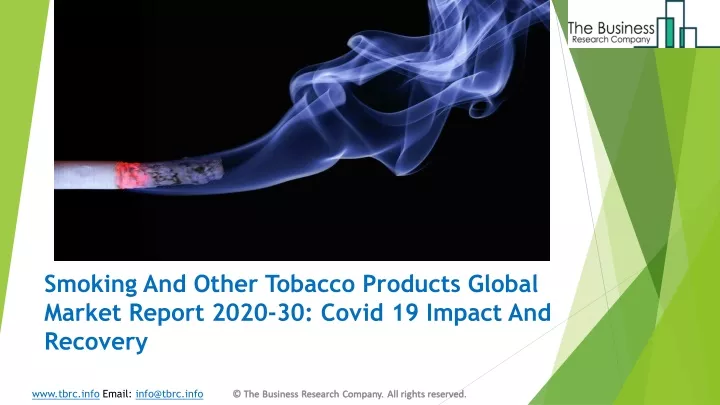 smoking and other tobacco products global market report 2020 30 covid 19 impact and recovery