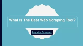 what is the best web scraping tool