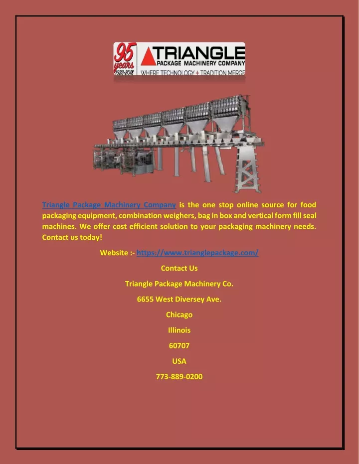 triangle package machinery company