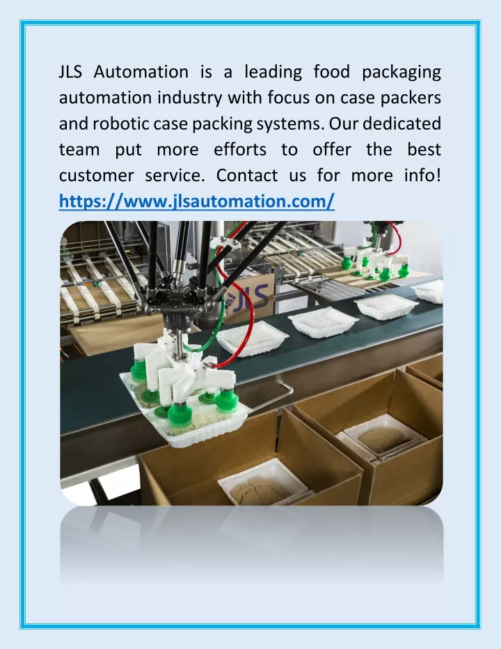 jls automation is a leading food packaging