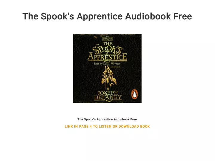 the spook s apprentice audiobook free the spook