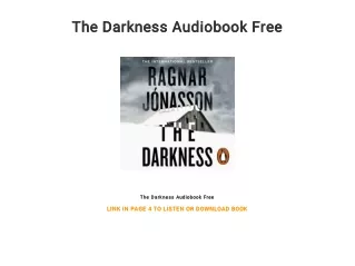 The Darkness Audiobook Free