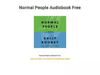 Normal People Audiobook Free