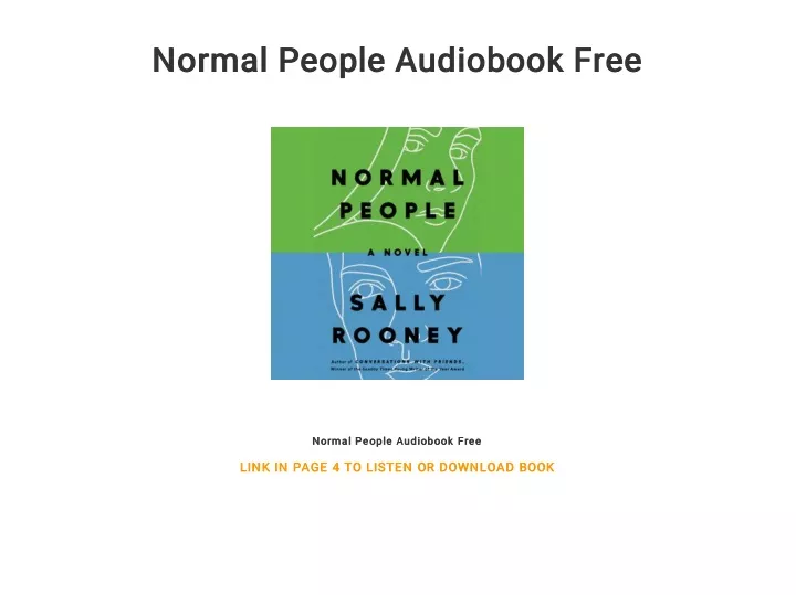 normal people audiobook free normal people