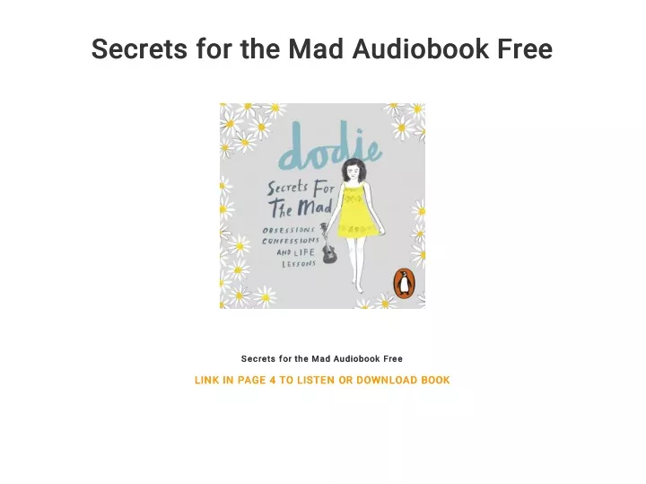 secrets for the mad audiobook free secrets