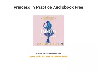 Princess in Practice Audiobook Free