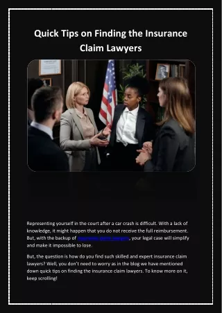 Insurance Claim lawyers