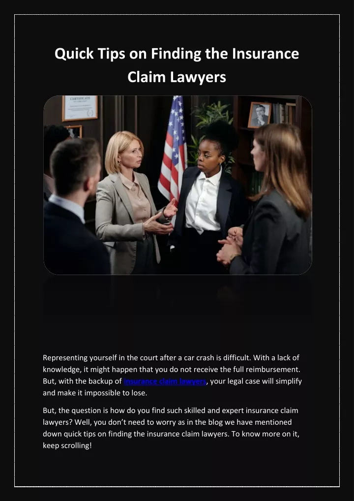 quick tips on finding the insurance claim lawyers