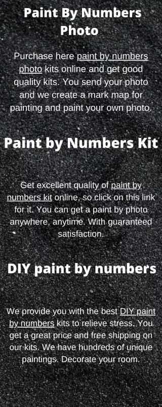 Paint by Numbers With Your Own Photo