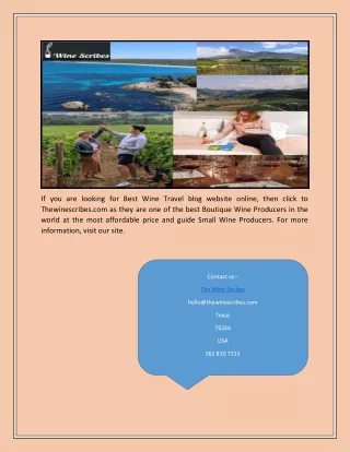 if you are looking for best wine travel blog