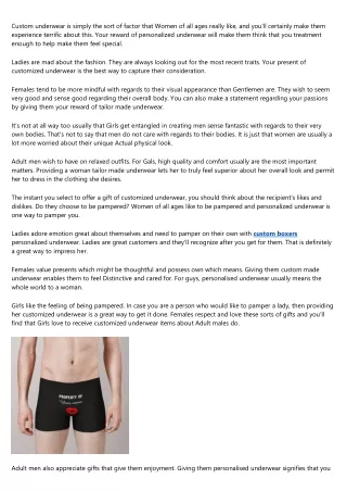The Best Advice You Could Ever Get About custom boxers