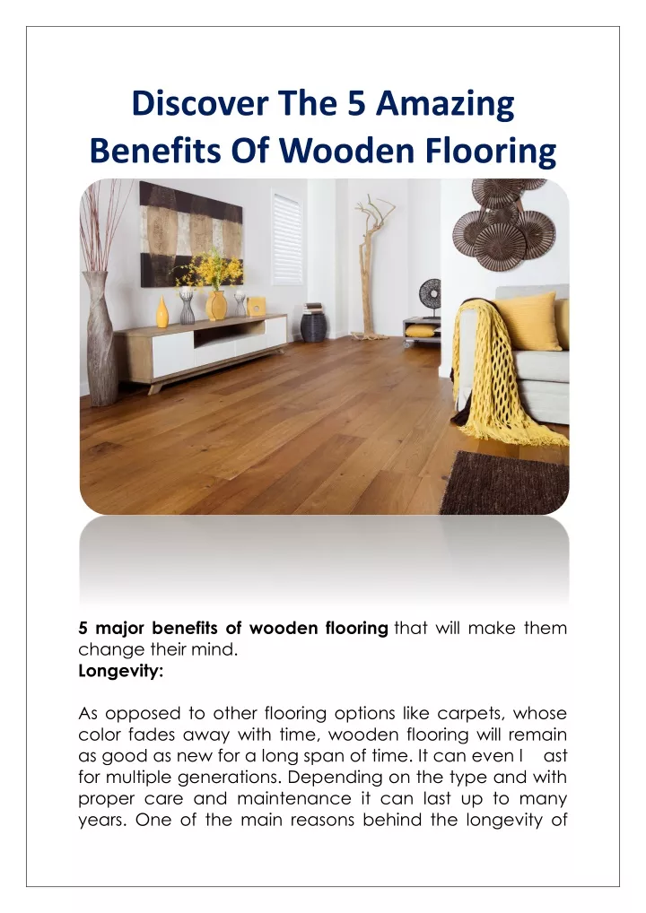 discover the 5 amazing benefits of wooden flooring