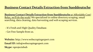 business contact details extraction from sueddeutsche