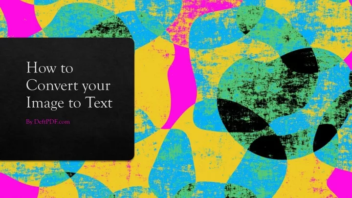 how to convert your image to text