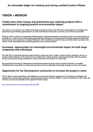 An immutable ledger for tracking and retiring certified Carbon Offsets