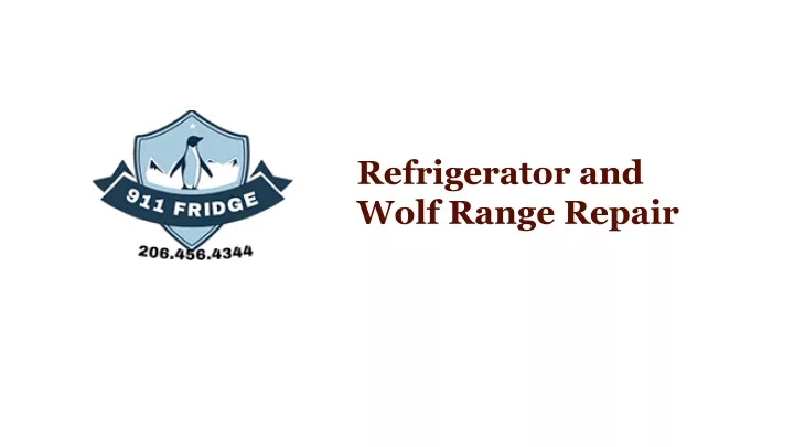 refrigerator and wolf range repair